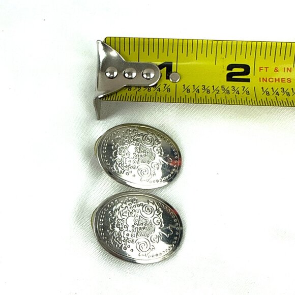 Kirk Stieff Pewter Earrings (Vintage, Fruit Basket pattern) — are less common th - Picture 6 of 6